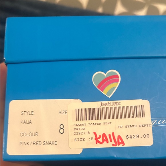 John Fluevog Pink Patterned Heels - Picture 5 of 5